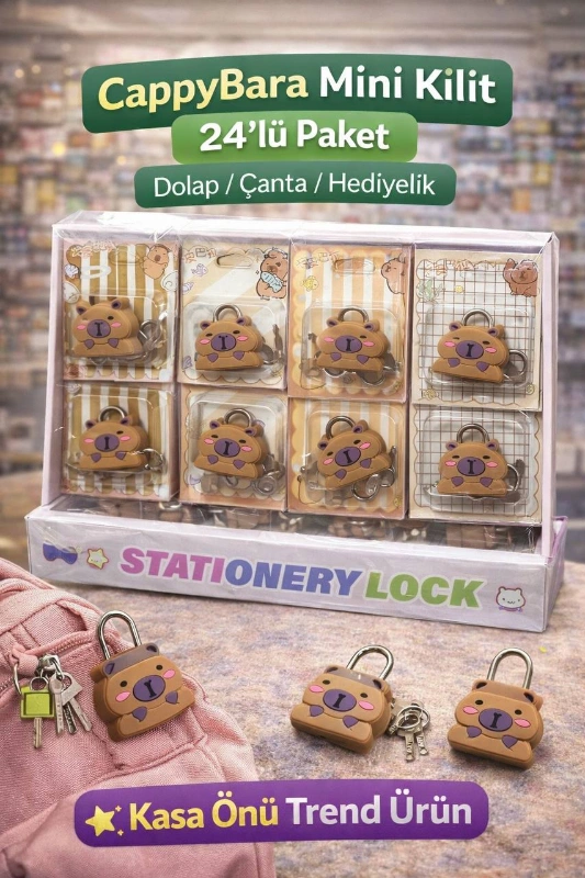 CAPPYBARA MİNİ DOLAP KİLİDİ / 24LÜ STANT