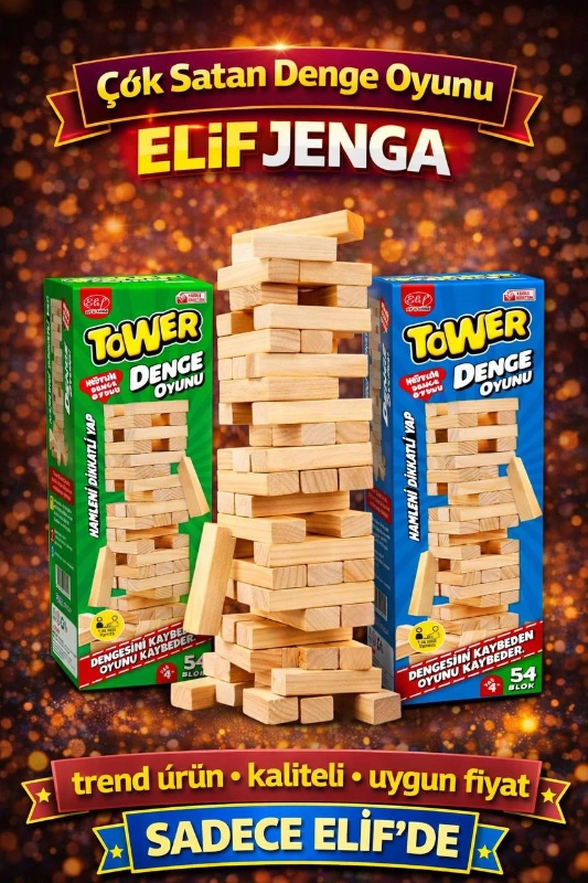 KALİTELİ VERSİYON ELİF JENGA / 30LI KOLİ