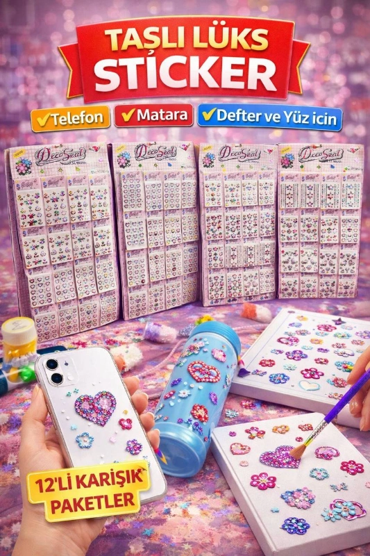 TAŞLI STİCKER / 12Lİ KARTELA