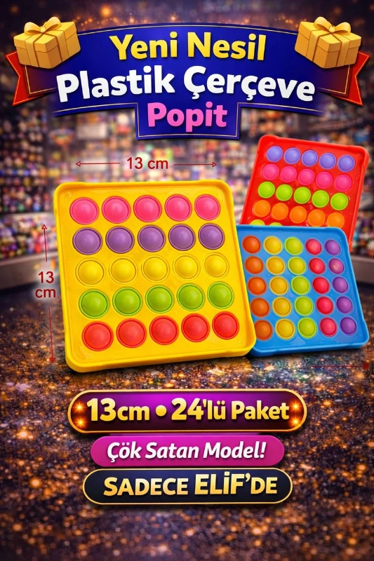 ÇERÇEVELİ POPİT RENKLİ MODELLER / 24LÜ PAKET