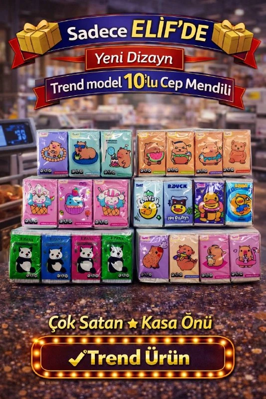 10LU LÜKS CEP MENDİL İTHAL