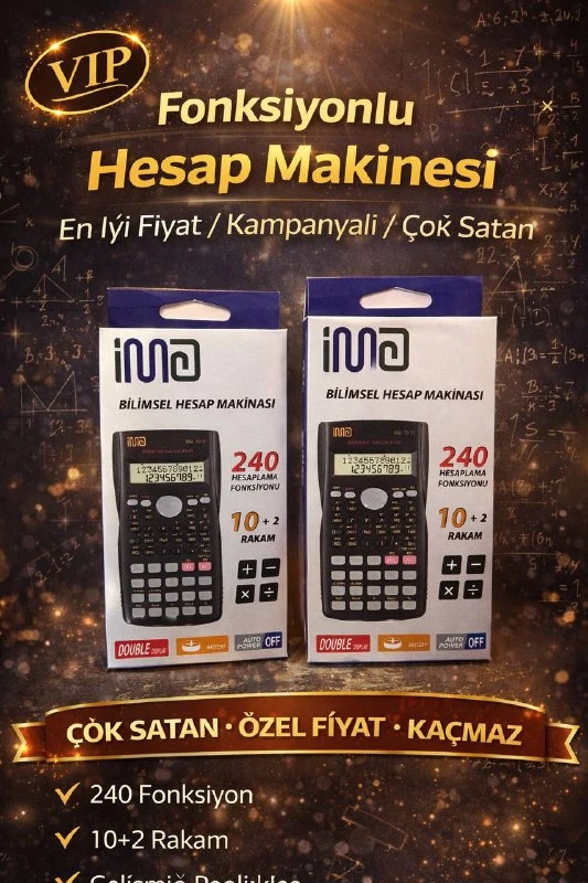 FONKSİYONLU HESAP MAKİNESİ  / 12Lİ PAKET