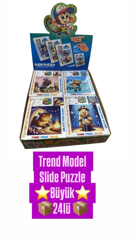 Adet: 30 ₺ / Büyük SLİDE Kaydırmalı Puzzle / 24lü Paket