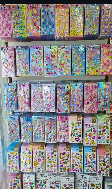 Balon Pullu Lüks Sticker / 100lü karışık paket