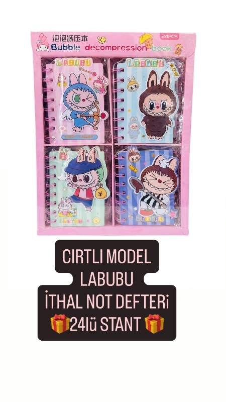 LABUBU CIRTLI LÜKS DEFTER / 24LÜ STANT