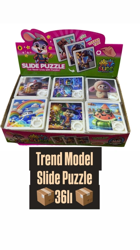 SLİDE Kaydırmalı Puzzle / 36lı Paket