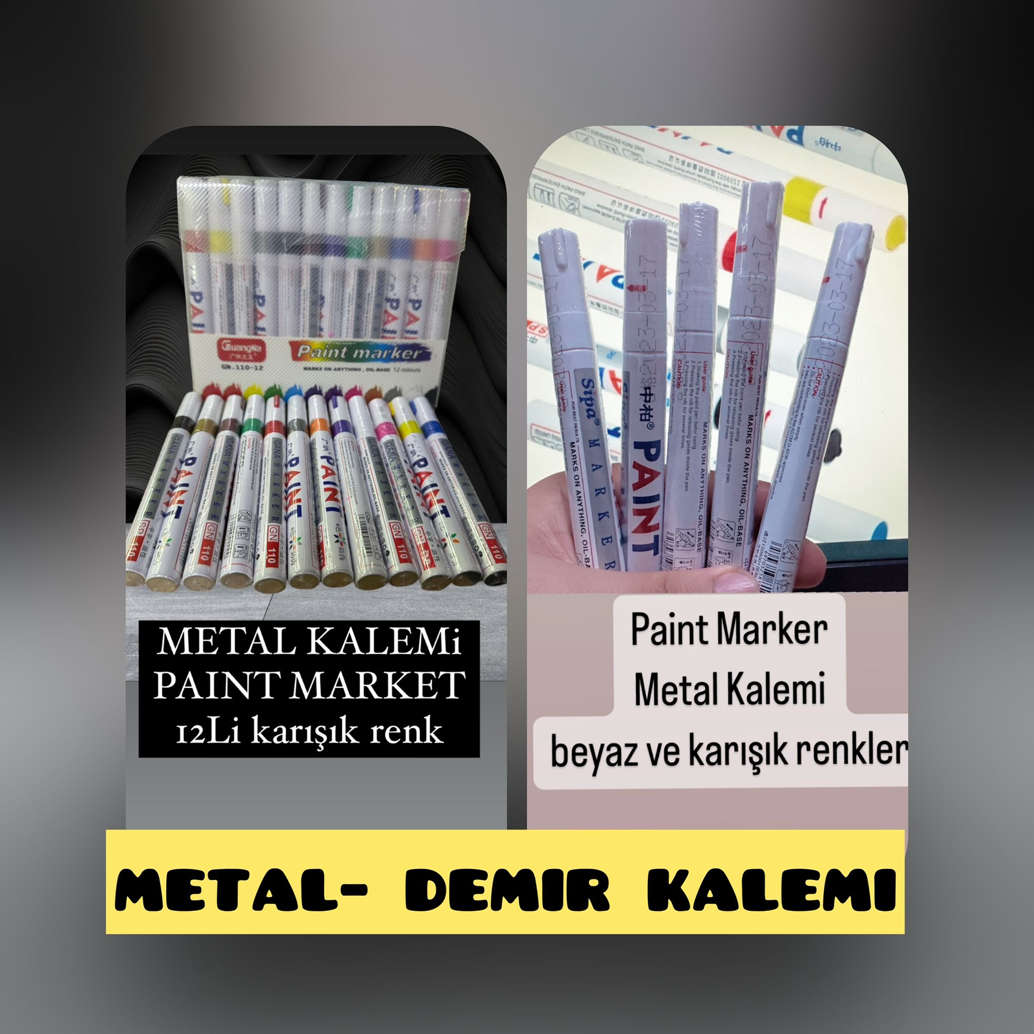 Metal Demir Kalemi (PAKET 12Lİ)