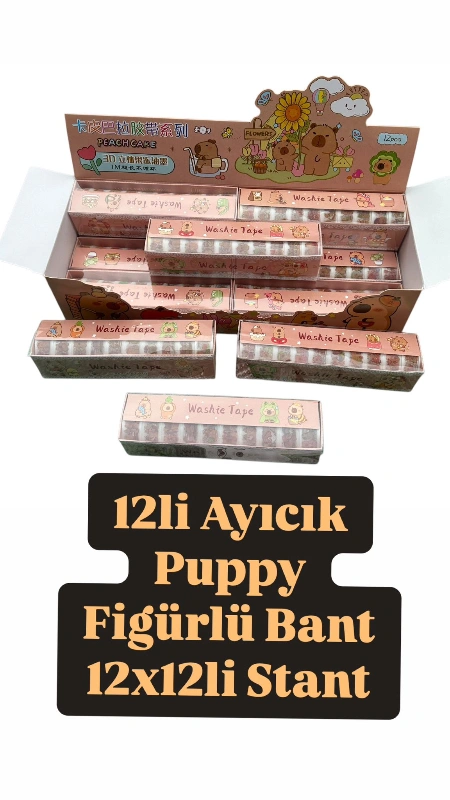 Ayıcık Puppy 12li Bant Set / 12x 12li Stant