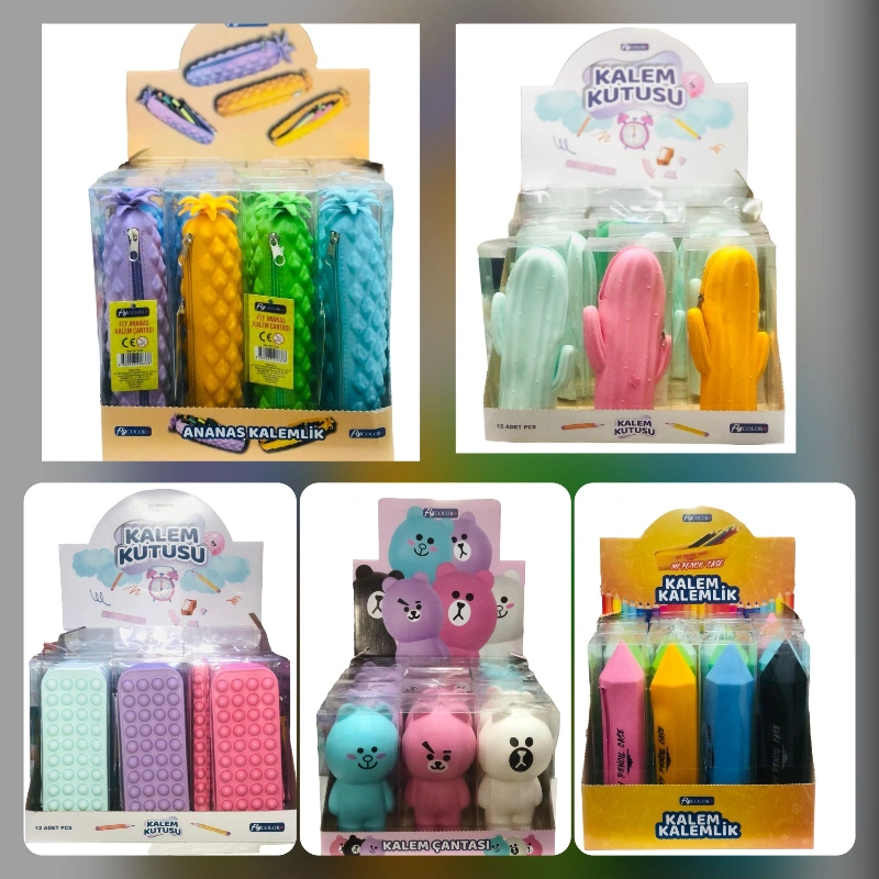 Silikon Lüks Kalemlik Grubu  / 12li Stantlar