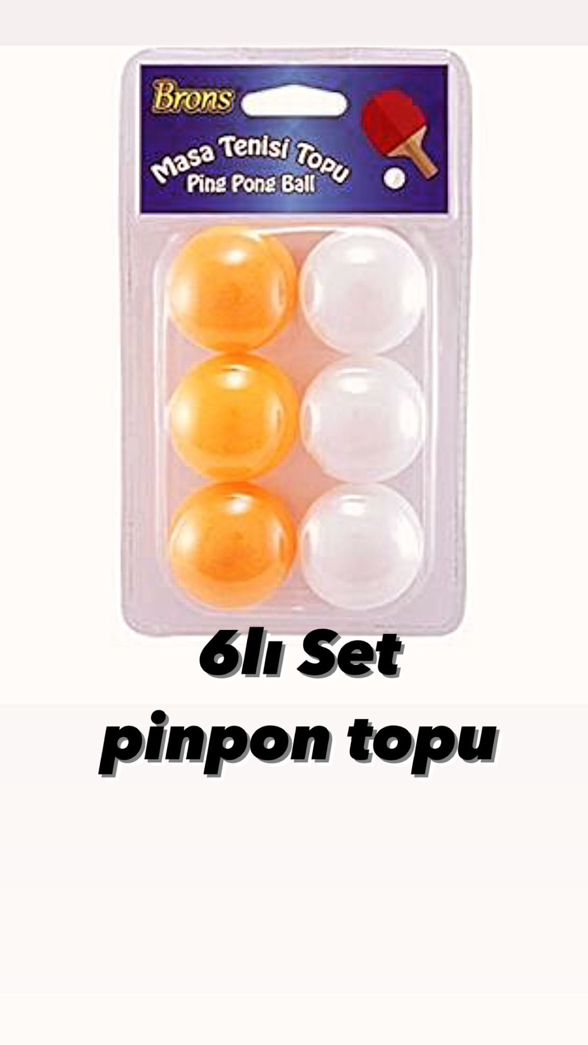 PİNPON TOPU 6LI SET