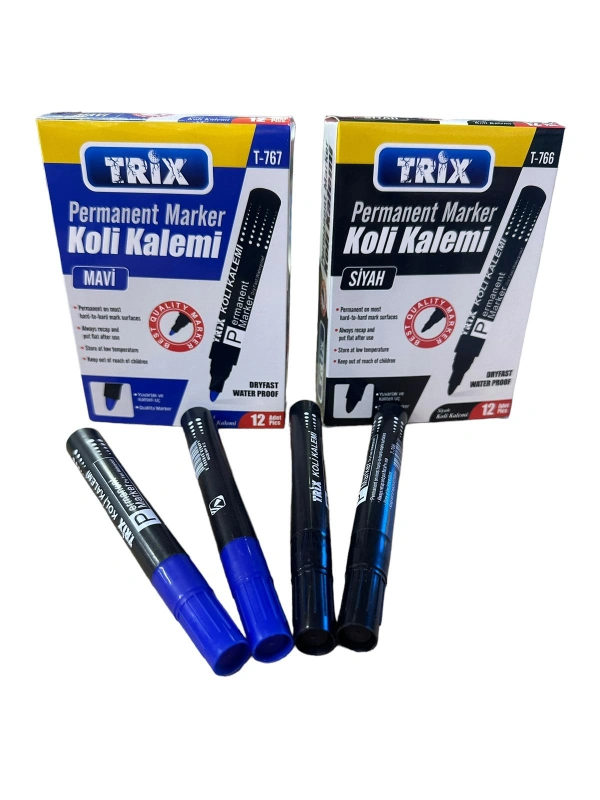 T-767/ 766 Trix Permament Marker Koli Kalemi / 12li Paket