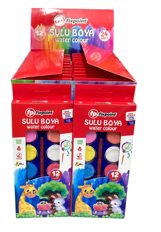 P- 5341 12 RENK EKO MODEL SULU BOYA FİXPOİNT   / 24LÜ STANT