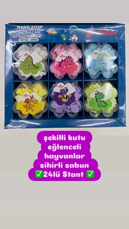 ŞEKİLLİ KUTU SİHİRLİ SABUN / 24LÜ PAKET