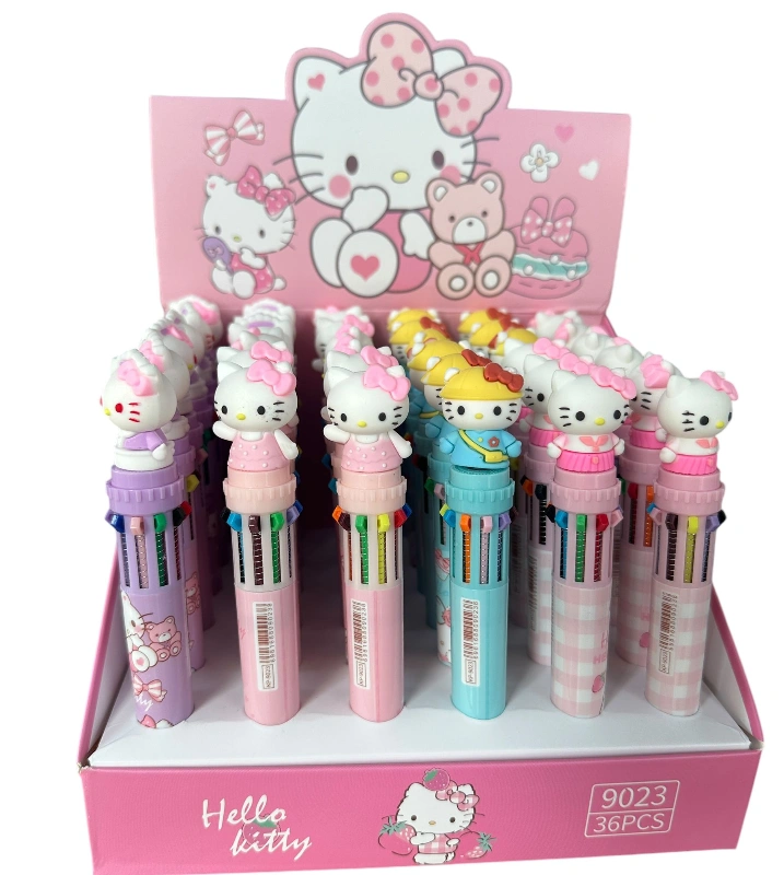 Hello Kitty 10 Renk Tükenmez / 36lı Stant / 9023 kod