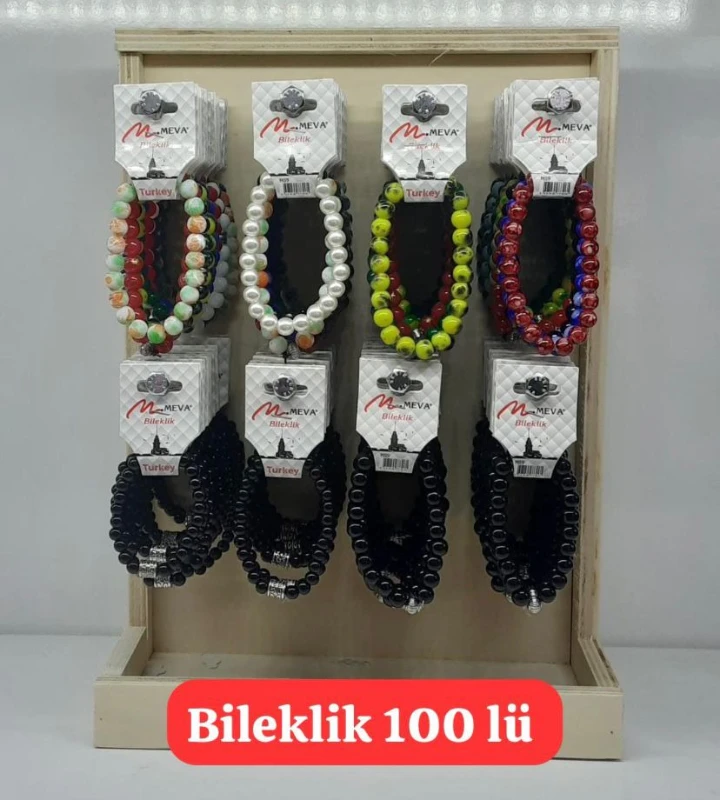 Lüks Taşlı Bileklik Hediyelik ( 100LÜ STANT )