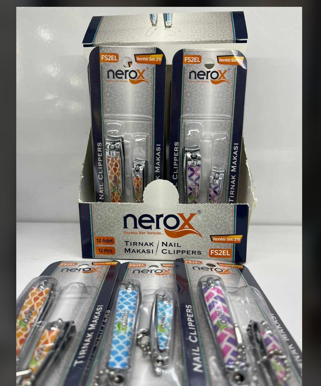 2Lİ LÜKS TIRNAK MAKASI SETİ ( 12Lİ STANT)