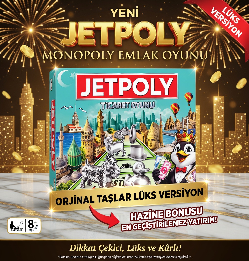 JetPoly Monopoly Emlak Oyunu Metal Taş