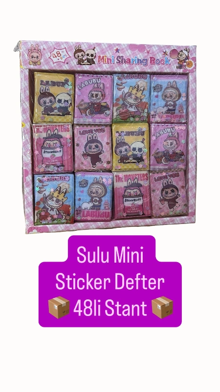LABUBU  MİNİ SULU STİCKER DEFTER  /  48Lİ STANT