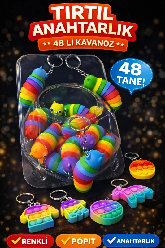 TIRTIL ANAHTARLIK / 48Lİ KAVANOZ