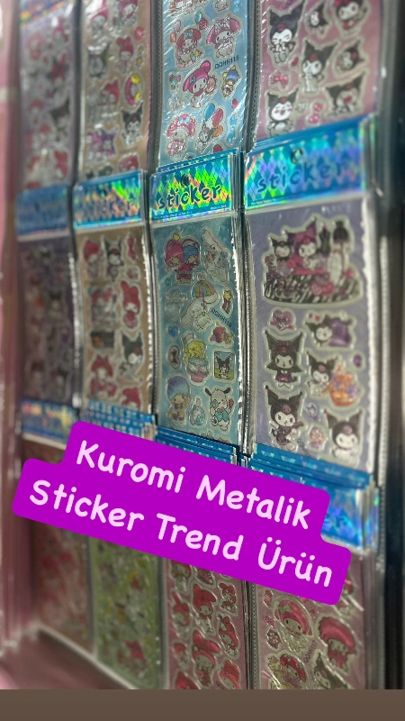 Kuromi Metalik Sticker / 96lı Set