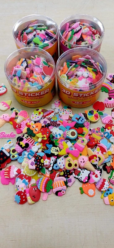 3D Silikon Sticker / Telefon- Matara Süsleme / 150li paket