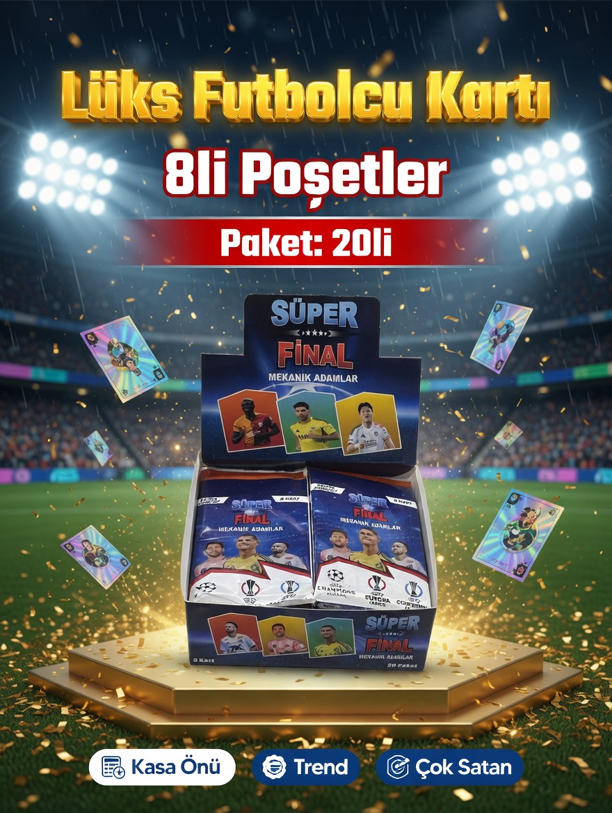 8li LÜKS FUTBOLCU KARTI / 20li Kutu