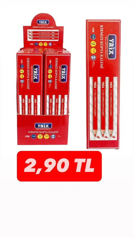TRİX  KIRMIZI KOPYA KALEMİ