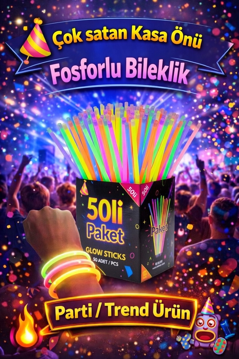 Fosforlu Bileklik / 50li Paket
