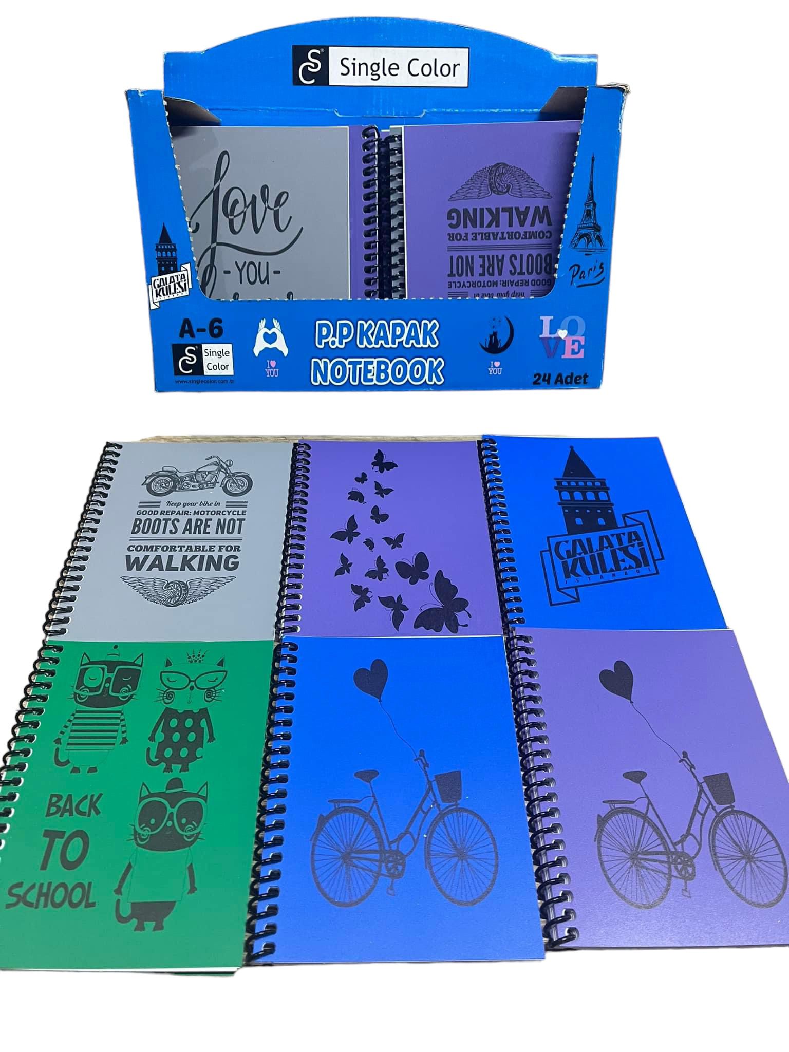 PP KAPAK A6 NOT DEFTERİ (24LÜ PAKET)