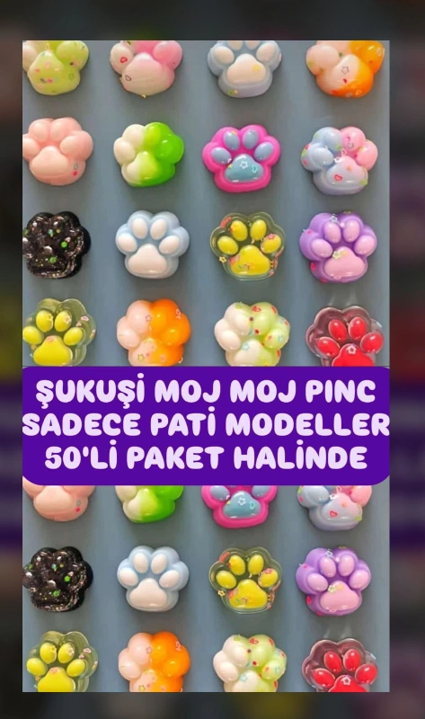 MOJ MOJ PATİ MODEL / 50Lİ PAKET