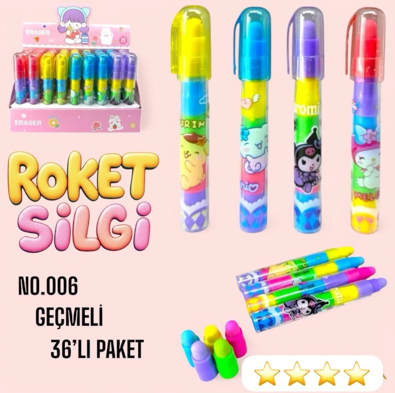 Adet: 9,5₺ / Trend Yumurtlayan Silgi / 36lı Stant