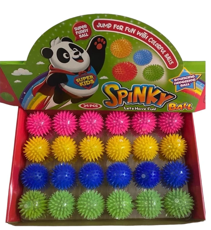 Spinky Ball Kirpi Top Sesli Top / 24lü paket