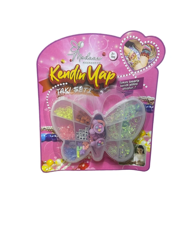 Kendin Yap Takı Seti Lüks  Kelebek Model