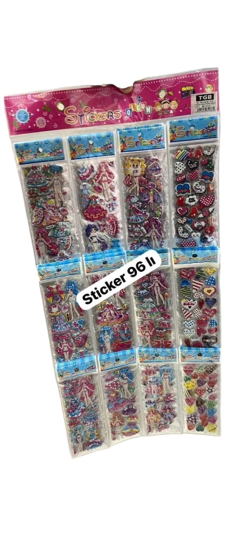 Kız Model Sticker Seti / 96lı Set