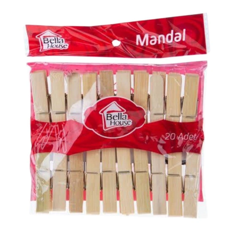 Adet: 17,5₺ / Ahşap Mandal  / Paket 24lü