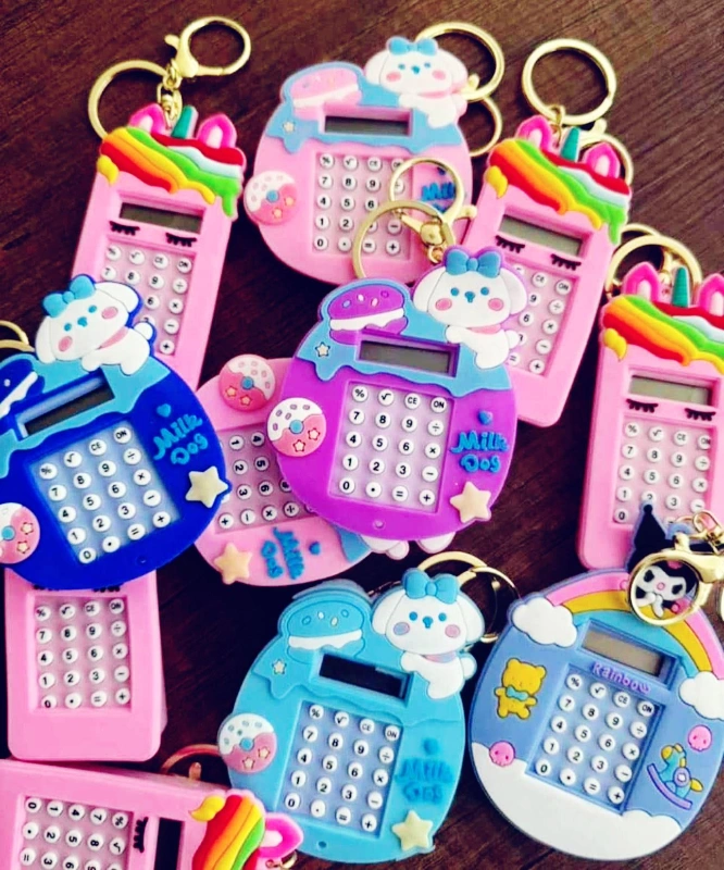 Adet: 65 ₺ / Hesap Makineli Silikon Lüks Anahtarlık/ 12li Paket