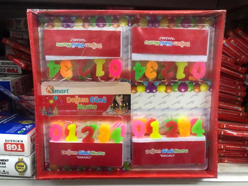 Mutlu Yıllar Pasta Mumu  36lı paket