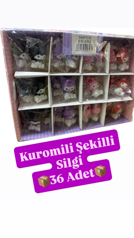 KUROMİ ŞEKİLLİ SİLGİ / 36LI KUTU MODEL