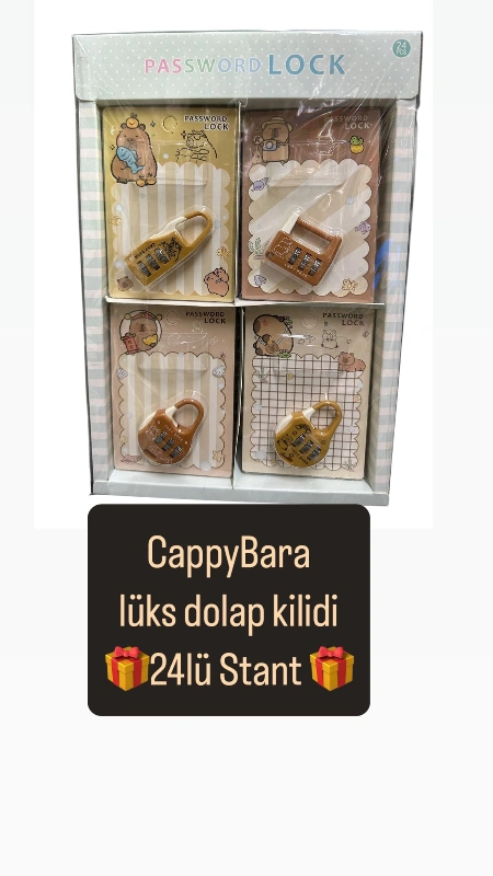 Adet: 30₺ / CAPPYBARA modelli dolap kilidi / paket 24lü