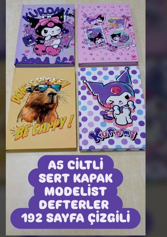 Adet: 60₺ / A5 Sert Kapak Trend Defter Grubu / 24lü Karışık Paket