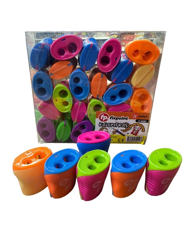 Fix Point Ergonomik Çift Göz Kalemtraş / 24lü paket