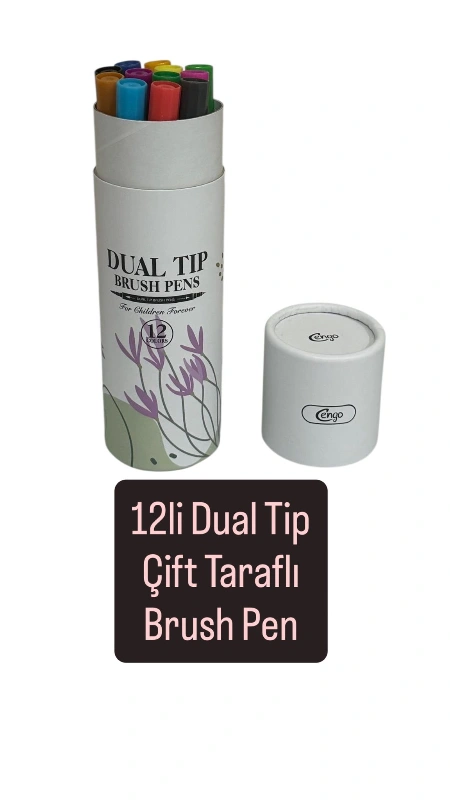 BRUSH PEN ÇİFT TARAFLI DUAL TİP 12Lİ SET
