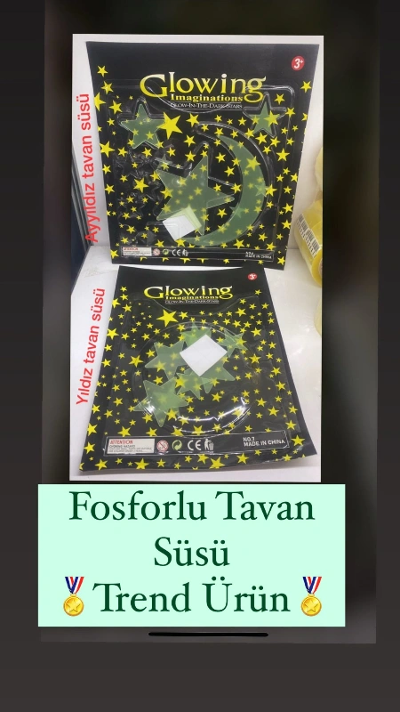 Adet: 30₺ / Fosforlu Parlayan Yıldızlar / paket 24lü