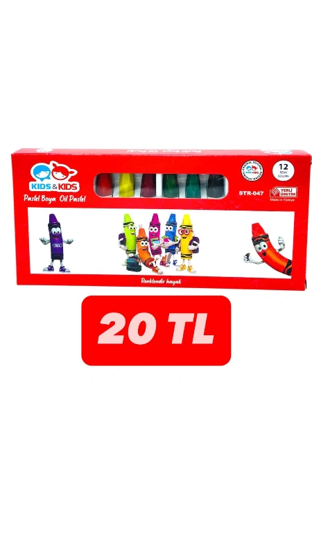 KİDS & KİDS LÜKS PASTEL BOYA 12 RENK