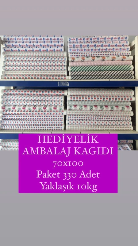 70X100 HEDİYELİK AMBALAJ KAĞIDI (10 KG 330 ADET)