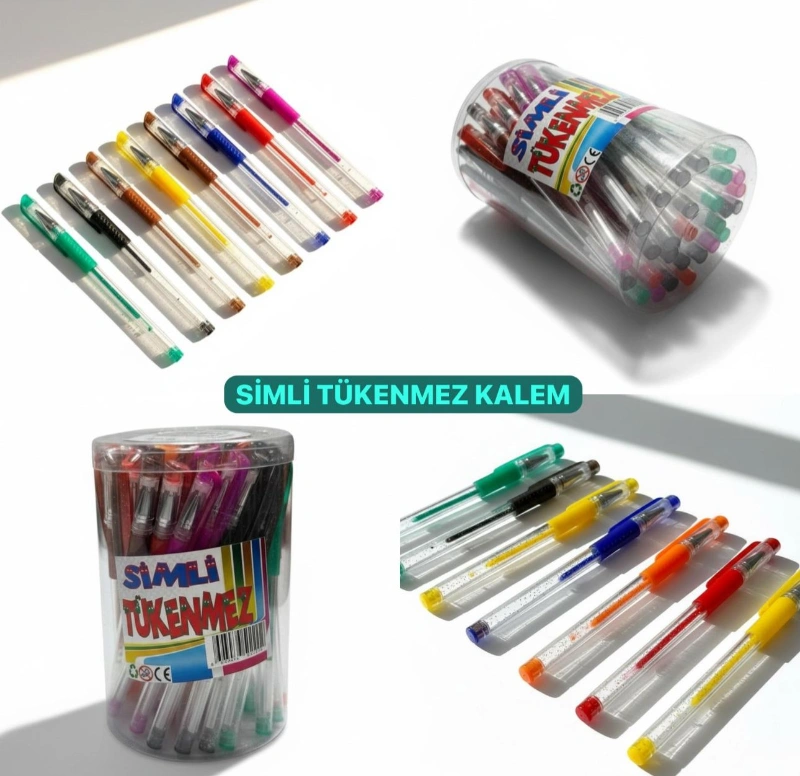 SİMLİ JEL KALEM / 60LI KAVANOZ