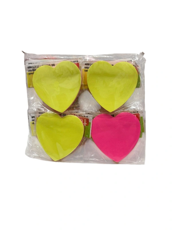 Adet: 12,5₺ / Kalp Model Neon Postit / 12li paket