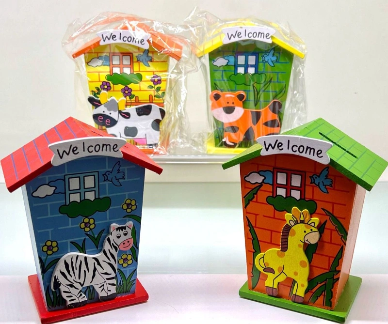 Adet: 57,50₺ / Ahşap Kumbara İthal Model  / 12li paket