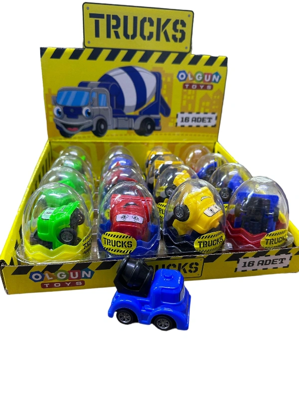 Trucks İş Makinesi / Şeffaf Kutuda / 16lı stant