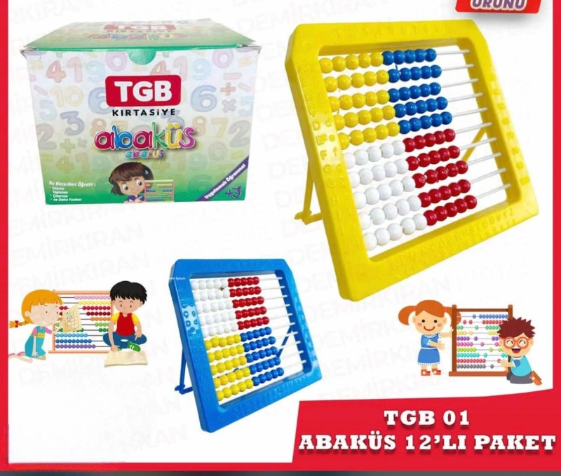 Abaküs Karşık Renkler Ayaklı / 12li paket